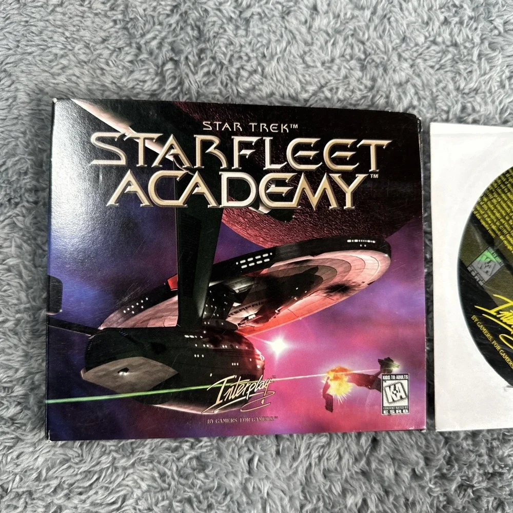 STAR TREK STARFLEET ACADEMY Interplay 1997 VTG PC Game CD-Rom 5 Discs W/ Sleeve